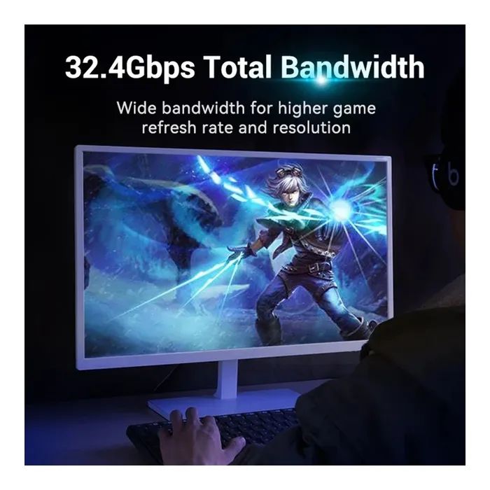 Кабель мультимедійний DisplayPort M to DisplayPort M 1.0m 8K60Hz black Vention (HCCBF) зображення 6