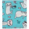 Плед Ardesto Fleece 100% полиэстер, котики, голубой 130х160 см (ART0726PB) изображение 3