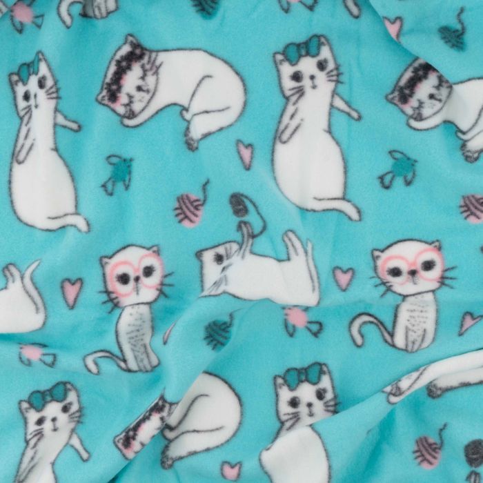 Плед Ardesto Fleece 100% полиэстер, котики, голубой 130х160 см (ART0726PB) изображение 4