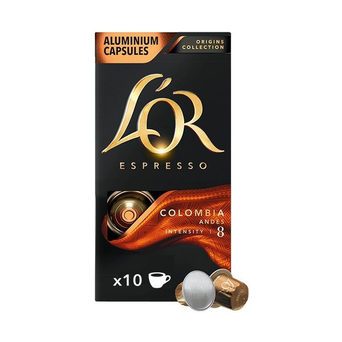 Кава L'OR Espresso Colombia сумісні з Nespresso 100% Арабіка в капсулах 10 шт (8711000360613)