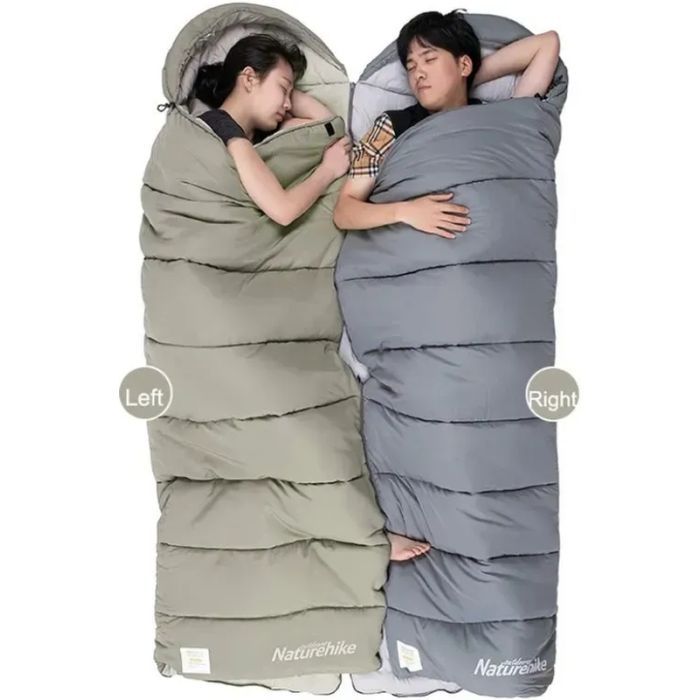 Спальный мешок Naturehike з капюшоном із мішком для зберігання M300 CNK2350WS023, зелений, лівий (6927595776018) изображение 5