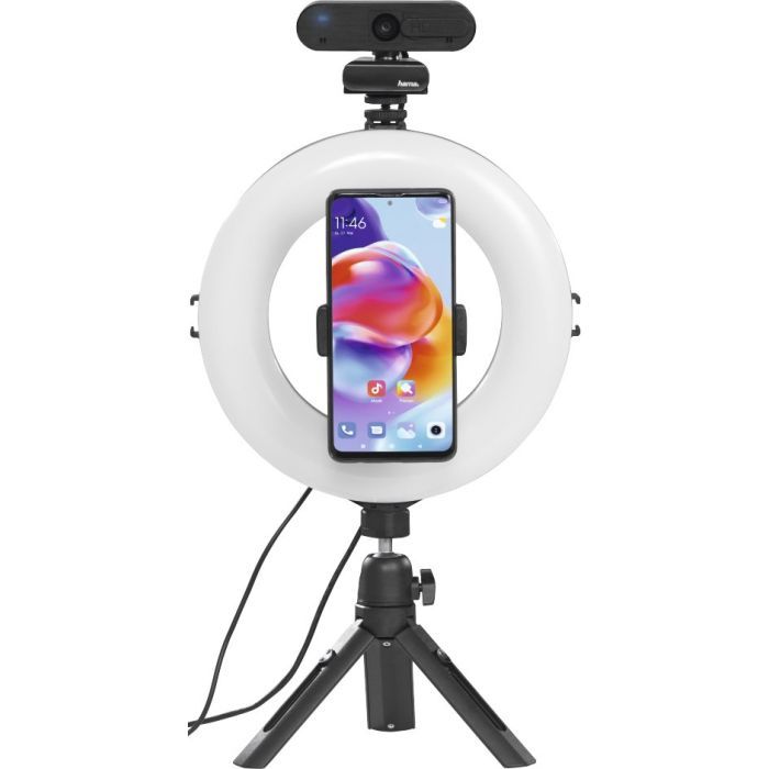 Набір блогера Hama Smartphone Tripod Smart-80 V2, 9.5cм, Bluetooth, LED ring (00004657) зображення 7