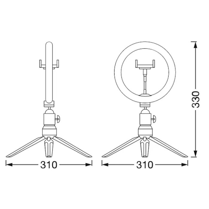 Набор блогера LEDVANCE MOBILE CAMERA LIGHT RING DESKTOP USB (4058075666870) изображение 2