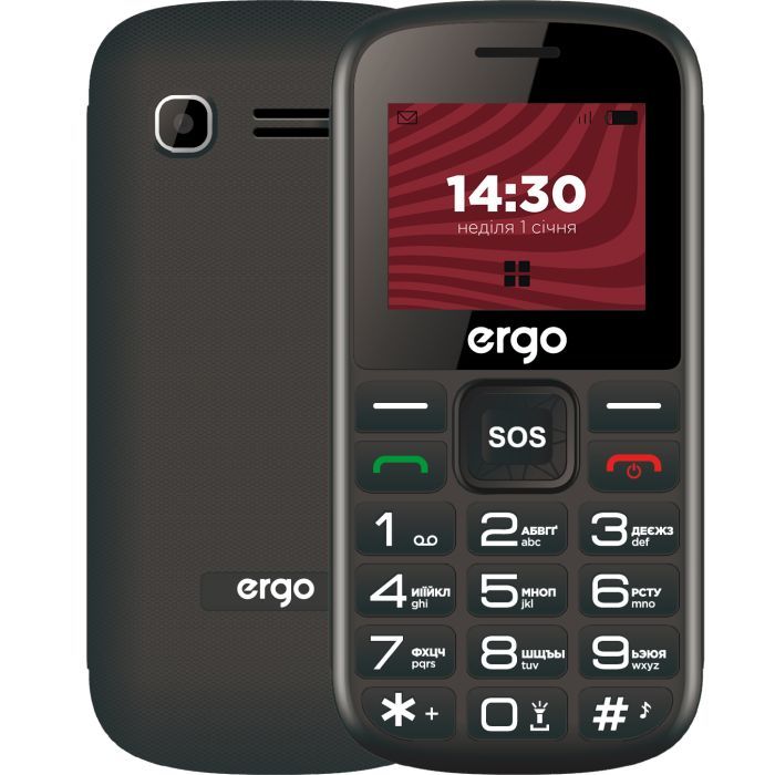 Мобильный телефон Ergo R202 Black