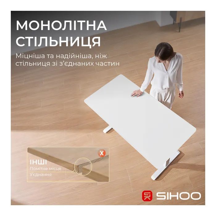 Комп'ютерний стіл Sihoo D03 Walnut/Black (D03-104/D03-108) зображення 10