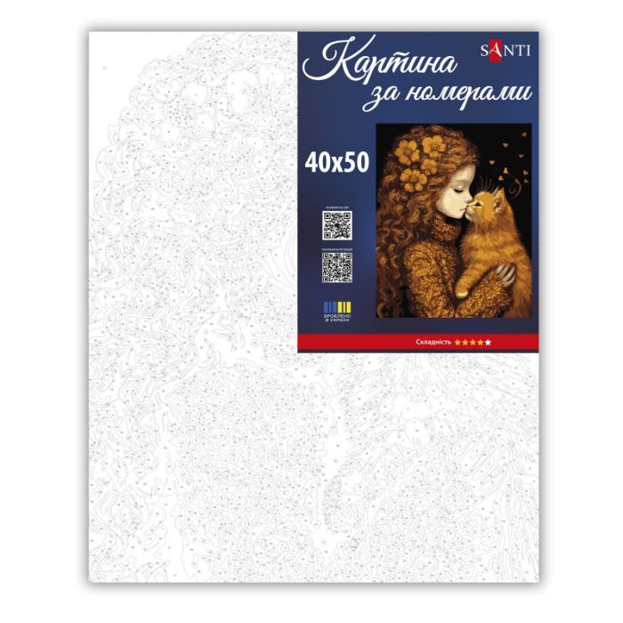 Картина по номерам Santi Дівчинка та кошеня 40х50 см (955745) изображение 2