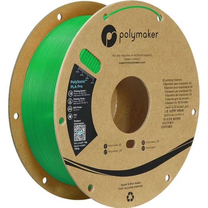 Пластик для 3D-принтера Polymaker PLA PRO HIGH SPEED TOUGH 1,75mm GREE 1kg (PA13010)