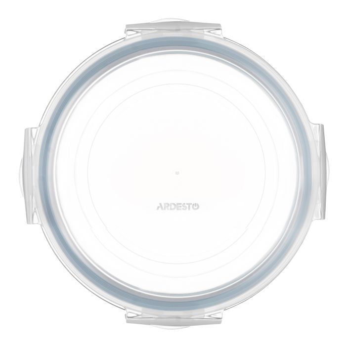 Харчовий контейнер Ardesto Gemini круглий, 0.4л, боросилікатне скло, прозорий (AR1240BRD) зображення 4