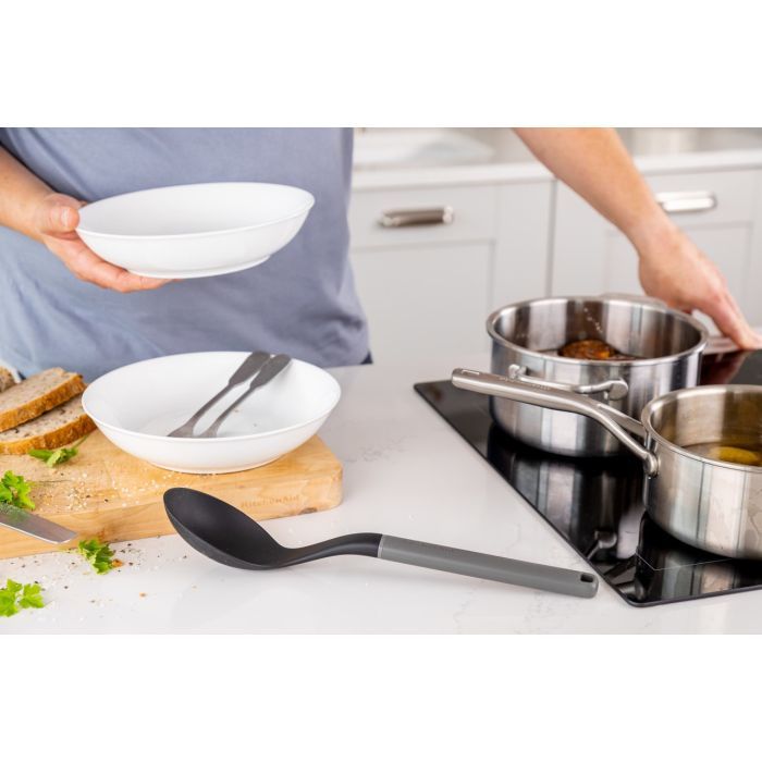 Ложка кухарська KitchenAid Classic для сервірування 34 см білий (KHA003OHPNG) зображення 5