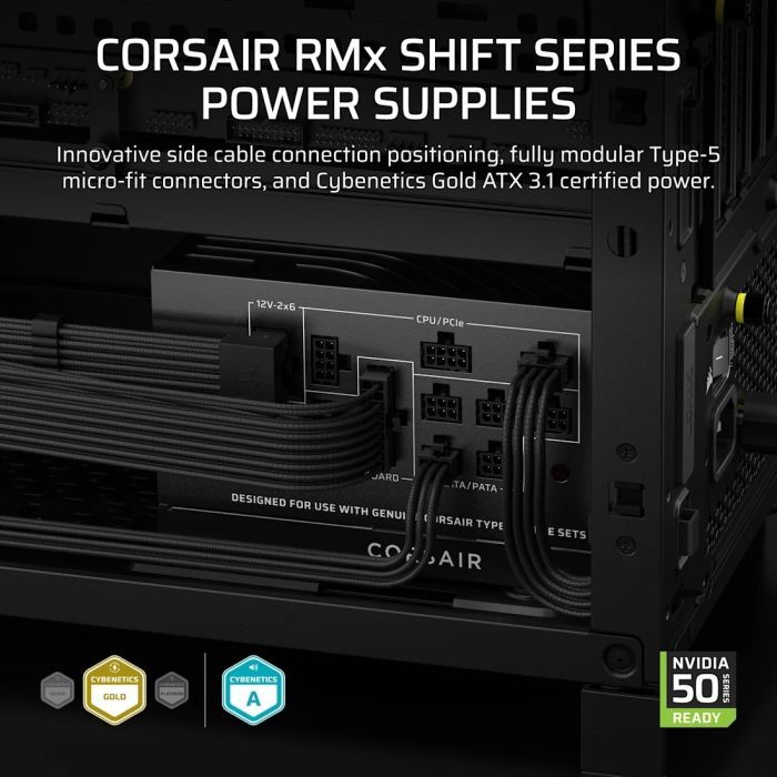 Блок питания Corsair 750W RM750x Shift ATX 3.1 (CP-9020298-EU) изображение 4