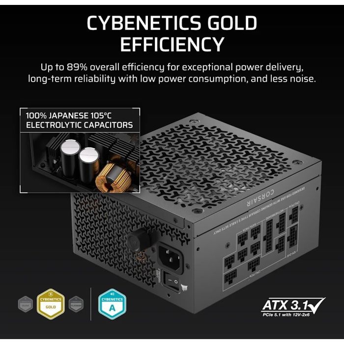 Блок питания Corsair 750W RM750x Shift ATX 3.1 (CP-9020298-EU) изображение 8