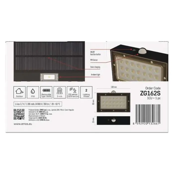 Светильник EMOS 350 лм IP65 4000K PIR (ZG162S) изображение 12