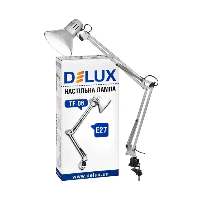 Настольная лампа Delux TF-06 E27 Срібляста (90012372) изображение 2