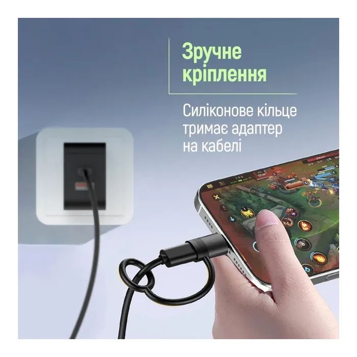 Переходник Lightning F to USB-C M black ColorWay (CW-AD-CL2) изображение 10