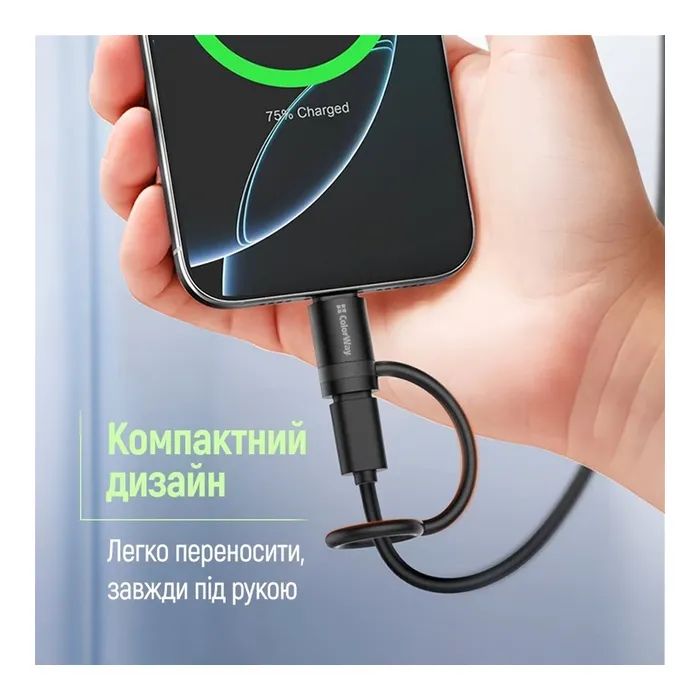 Переходник Lightning F to USB-C M black ColorWay (CW-AD-CL2) изображение 11