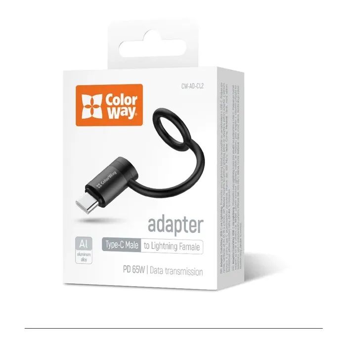Переходник Lightning F to USB-C M black ColorWay (CW-AD-CL2) изображение 6