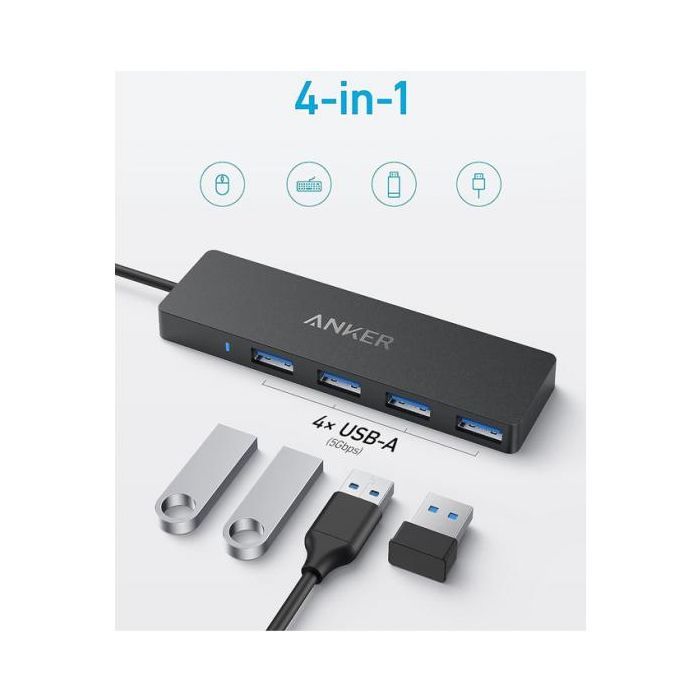 Концентратор USB-C to 4xUSB-A Anker (A8309G11) изображение 2