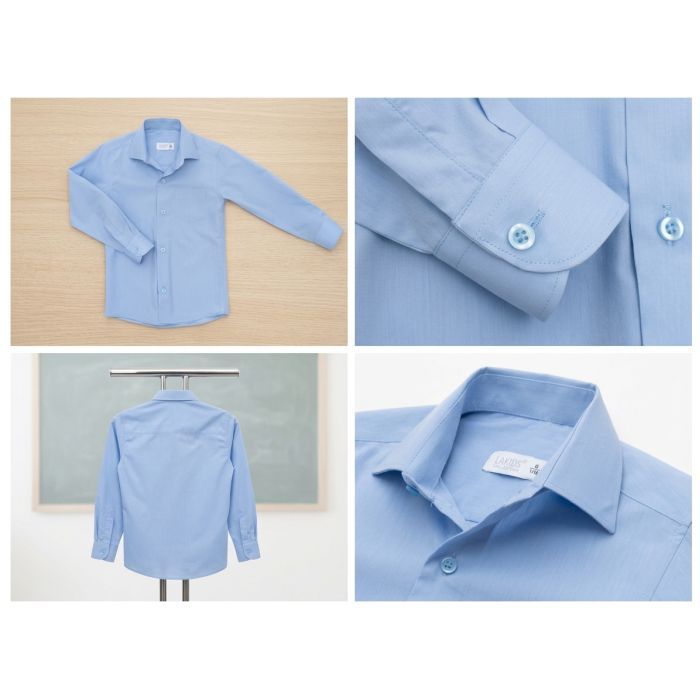 Сорочка дитяча Lakids з довгим рукавом (1551-146B-lightblue) зображення 6