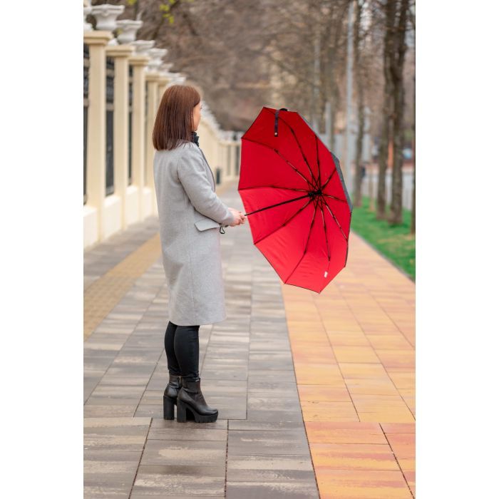 Зонт Krago з подвійним куполом червоний (umb-4-001) изображение 7
