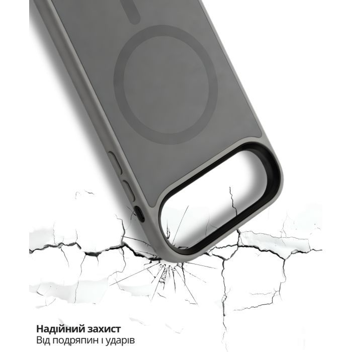 Чехол для мобильного телефона BeCover FIBRA ArcLine MagSafe Apple iPhone 17 Air Gray (715377) изображение 6