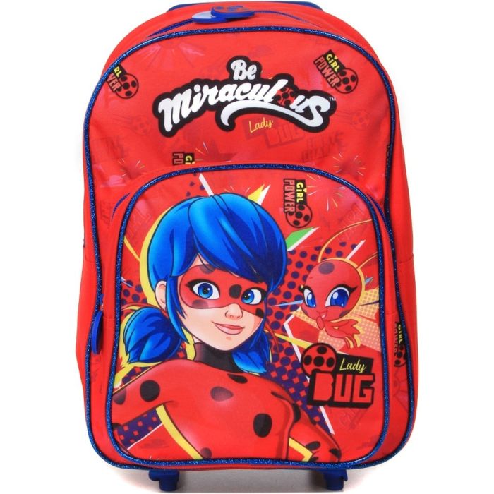 Рюкзак детский Perletti Miraculous LadyBug на колесах, червон (P13119)