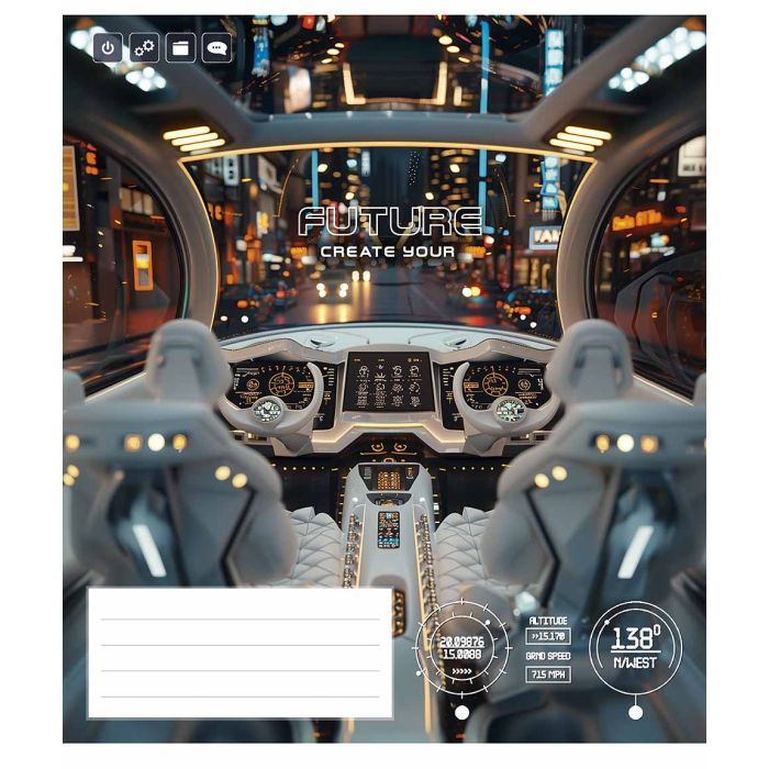 Тетрадь Школярик Create your future 36 листов линия (036-3474L)