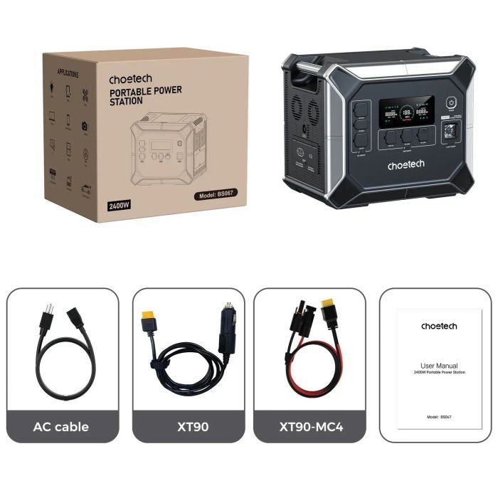 Зарядная станция Choetech BS067 2400W 2048Wh (BS067) изображение 4