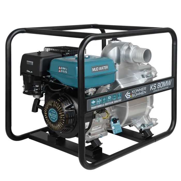 Мотопомпа Konner&Sohnen KS 80MW 1000л/мин, 9.0л.с, 60кг (KS80MW)