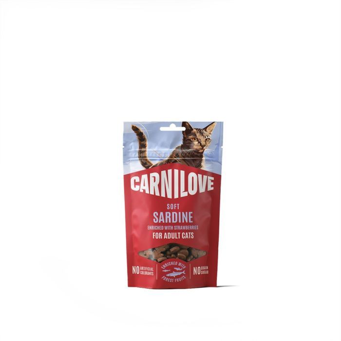Лакомство для котов Carnilove Soft Snack Sardine with Strawberry 50 г (8595602582556)