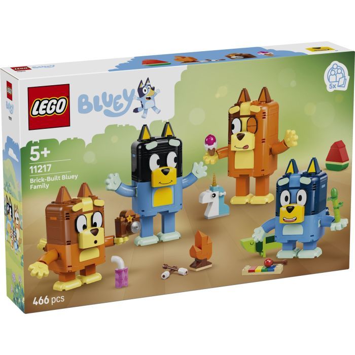 Конструктор LEGO Bluey Семья Блуи из кубиков (11217)