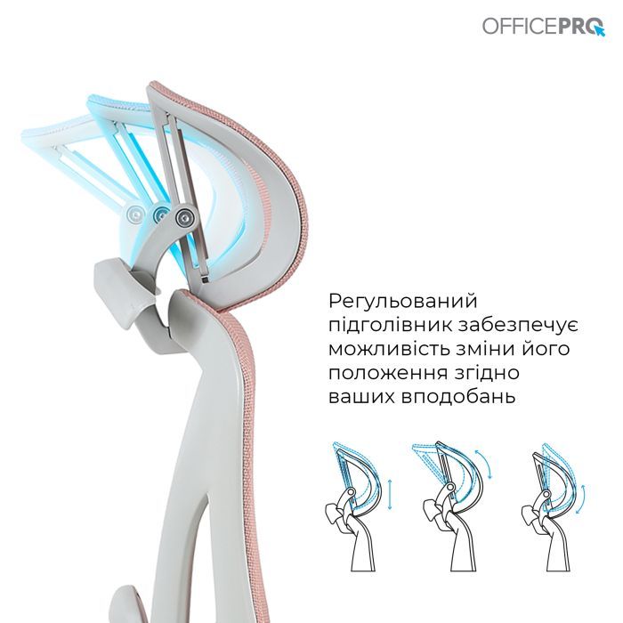 Офісне крісло OfficePro Elite OC950GLB Gray/Light Blue (OC950GLB) зображення 15
