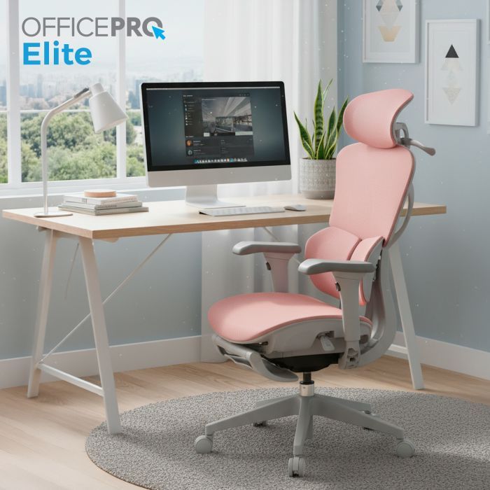 Офісне крісло OfficePro Elite OC950GLB Gray/Light Blue (OC950GLB) зображення 9