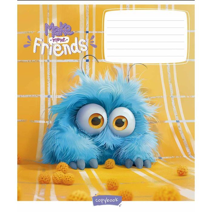 Зошит Школярик Make more friends 12 аркушів клітинка (012-3453K) зображення 4