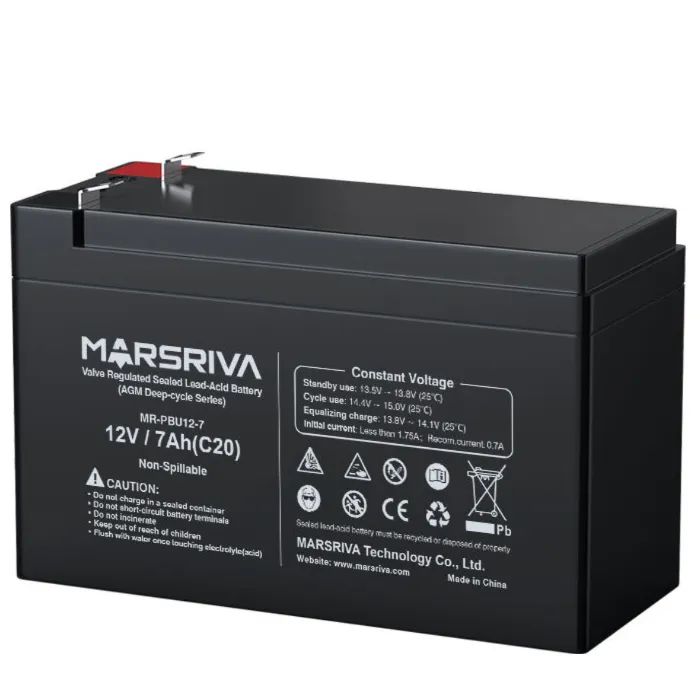 Батарея до ДБЖ Marsriva 12V 7Ah (MR-PBU12-7) зображення 2