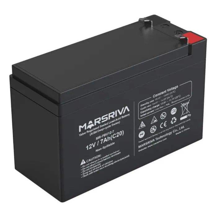 Батарея до ДБЖ Marsriva 12V 7Ah (MR-PBU12-7) зображення 3