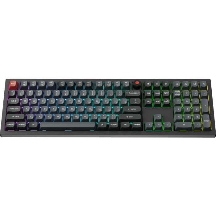 Клавіатура Keychron V6 8K Keychron Super Red Switch RGB USB UA Black (V6W-D1-UA) зображення 2