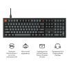 Клавіатура Keychron V6 8K Keychron Super Red Switch RGB USB UA Black (V6W-D1-UA) зображення 8