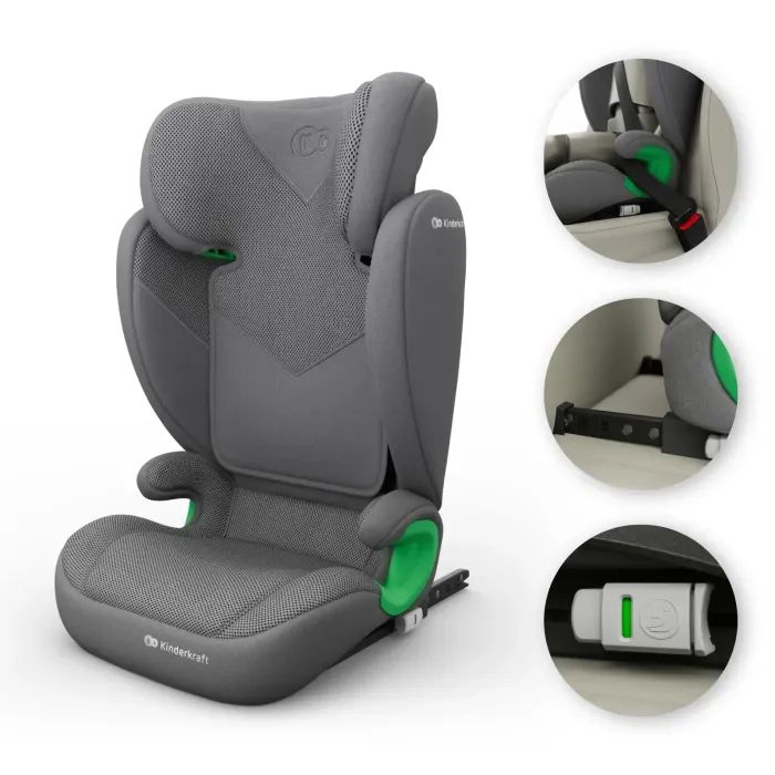 Автокресло Kinderkraft Junior Fix 2 Plus i-Size Grey (KCJUFI20GRYPL0N) (5902533931156) изображение 4
