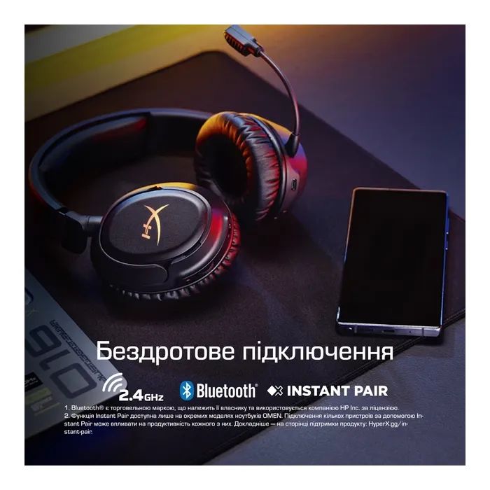 Навушники HyperX Cloud Flight 2 Wireless White (B5VC5AA) зображення 7