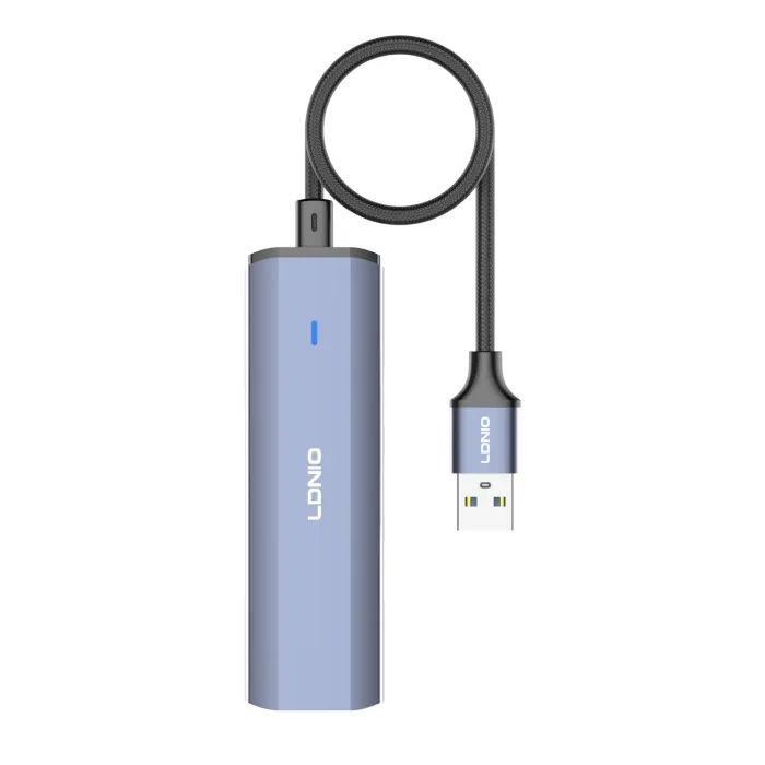 Концентратор LDNIO USB 3.0 4-in-1 4xUSB 3.0 1.2m (DS-114U-1.2M) изображение 2