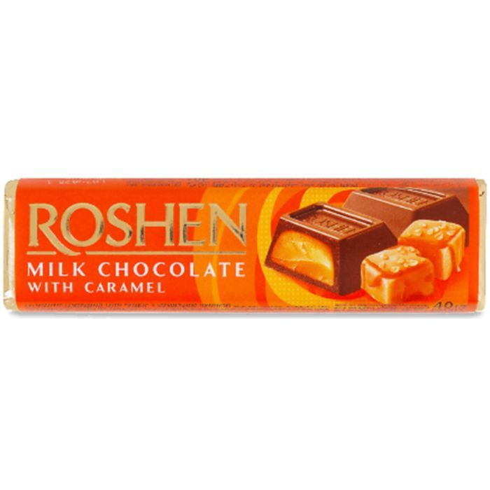 Батончик Roshen шоколадний з карамельною начинкою 40 г (617041)