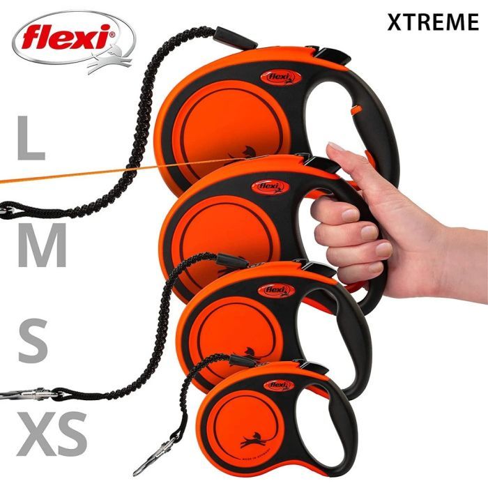 Поводок для собак Flexi Xtreme лента S 5 м/20 кг оранжевая (4000498034200) изображение 3