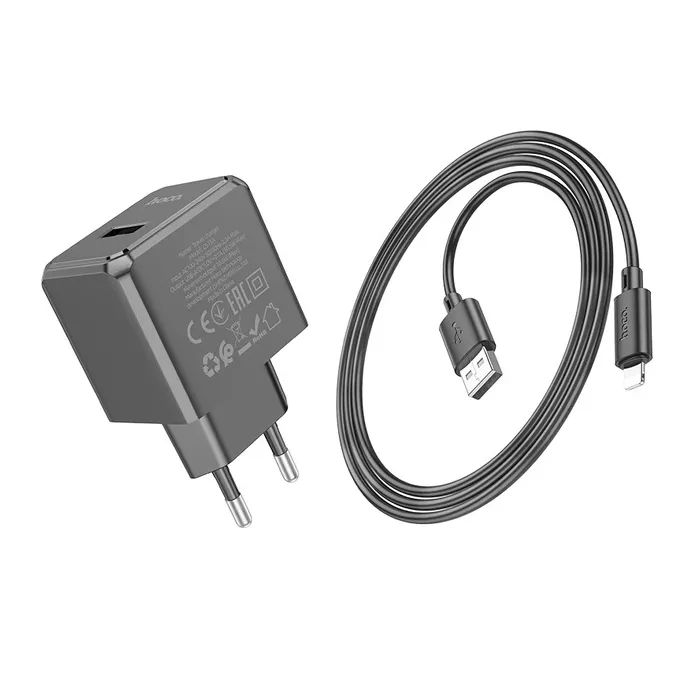 Зарядное устройство HOCO CS11A USB + cable USB to Lightning white (6942007603577) изображение 3