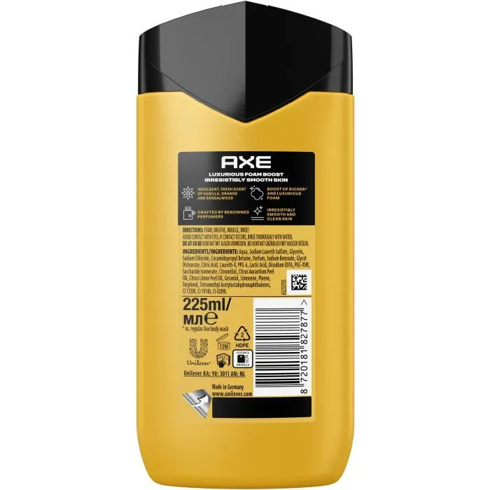 Гель для душа AXE Fine Fragrance Black Vanilla 225 мл (8720181827877) изображение 2