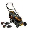 Газонокосарка GTM акумуляторна, 2×18V, 48см, самохідна, 2×4Ah, ЗП (BLM48H-SP_KIT)