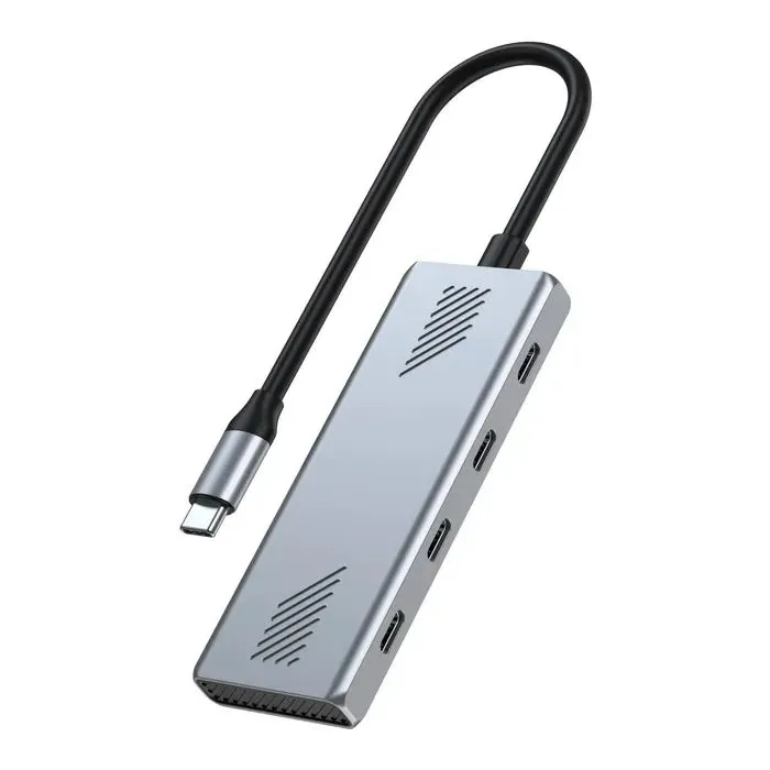 Концентратор Gembird USB-C 4-in-1 4xUSB-C 3.2 silver (UHB-CM-U310-C4-01) зображення 2