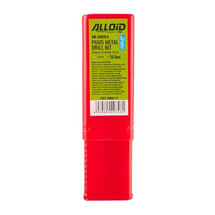 Сверло Alloid по металлу, 4.5мм, DIN338 (DB-3384.5) изображение 3