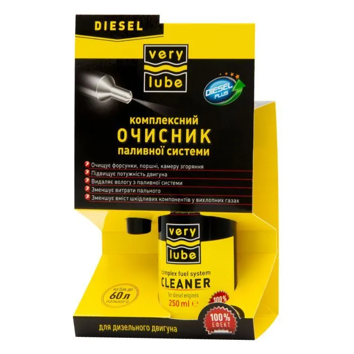 Автомобильный очиститель VERYLUBE паливної системи для дизельного двигуна 250мл (ХВ 30025_2)