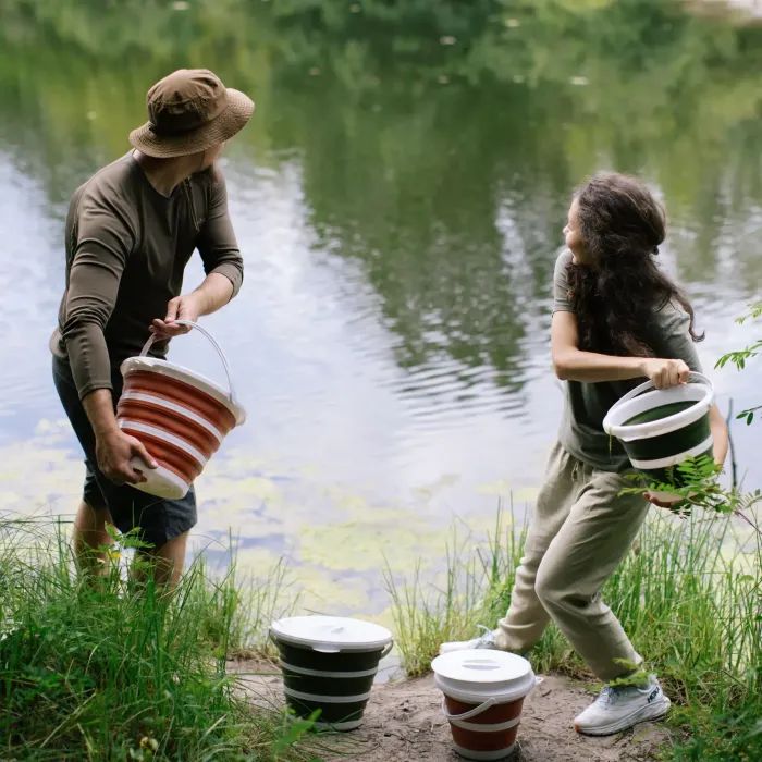 Ведро складное Tribe Water Bucket 10 л terracota (T-FJ-0048-terracota) изображение 10