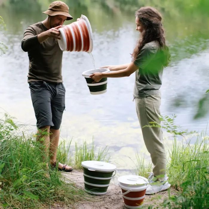 Ведро складное Tribe Water Bucket 10 л terracota (T-FJ-0048-terracota) изображение 9